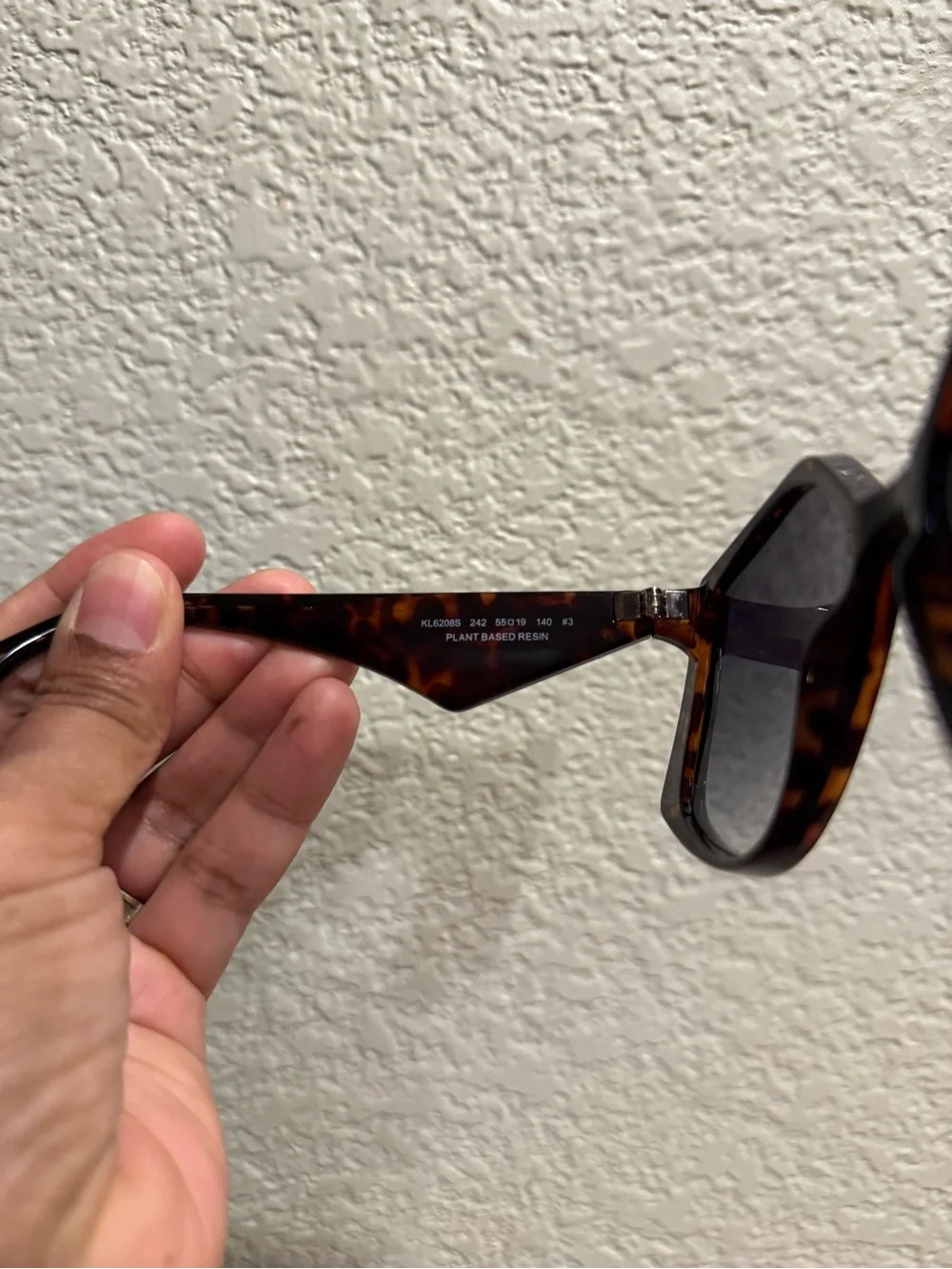 Karl Lagerfeld Women’s Geometric Tortoise Sunglasses (with Case)